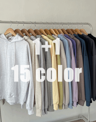 [1+1할인] 허니 박스핏 후드 티셔츠 (15 COLOR)